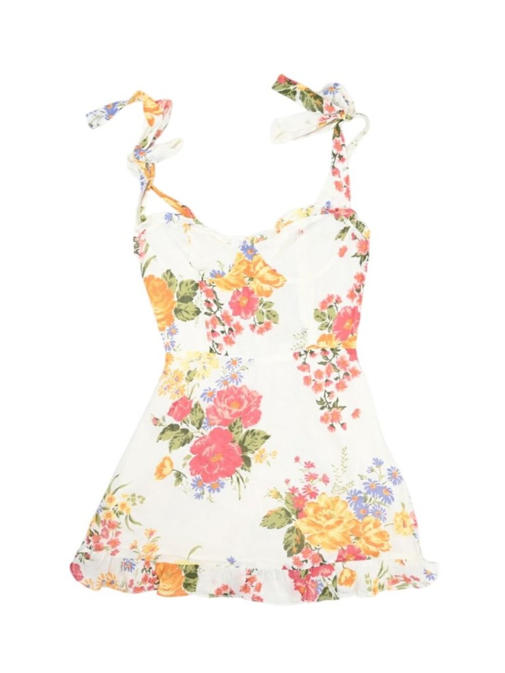 Reformation Christine Dress In White Floral